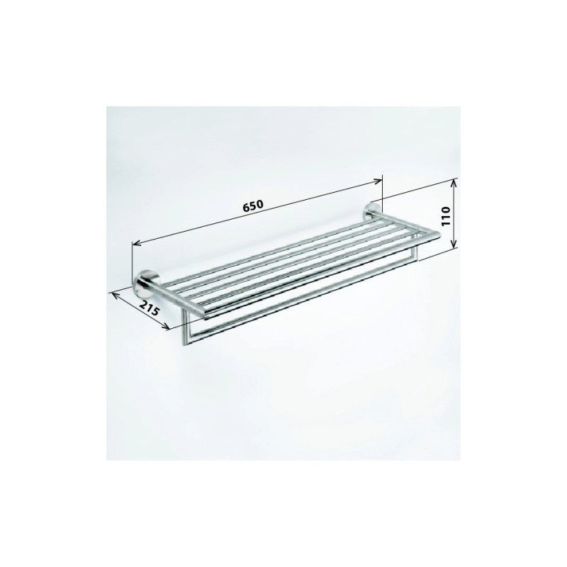 NEO Portasciugamani in acciaio inox 65x21,5x11cm