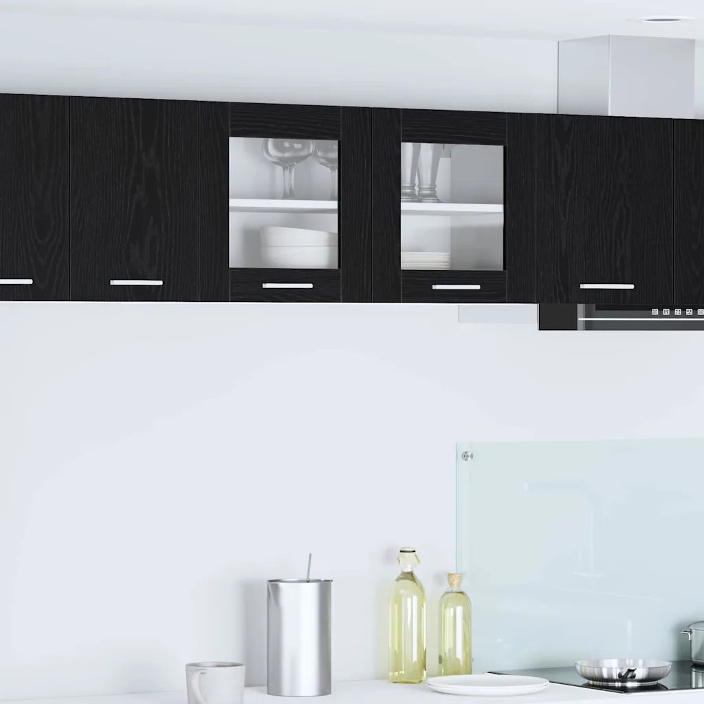 Armadio pensile Rovere Nero e Bianco 80 x 31 x 40 cm 884228
