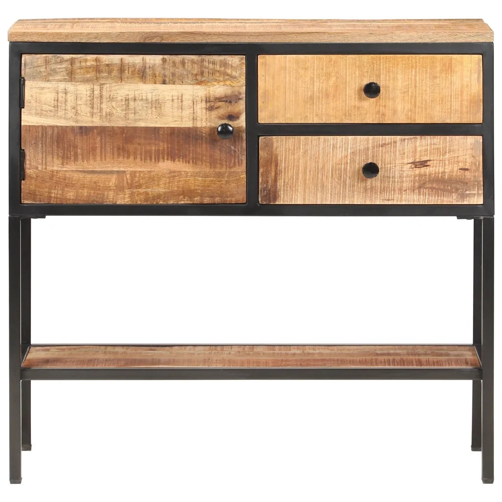Credenza-Buffet-Armadio da cucina 85x30x80 cm in Legno Massello di Mango Grezzo