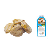 Ciottoli giallo siena effetto bagnato brillante con protettivo cir tono plus *** misura 25/40, formato 5 kg + 1 l, co...