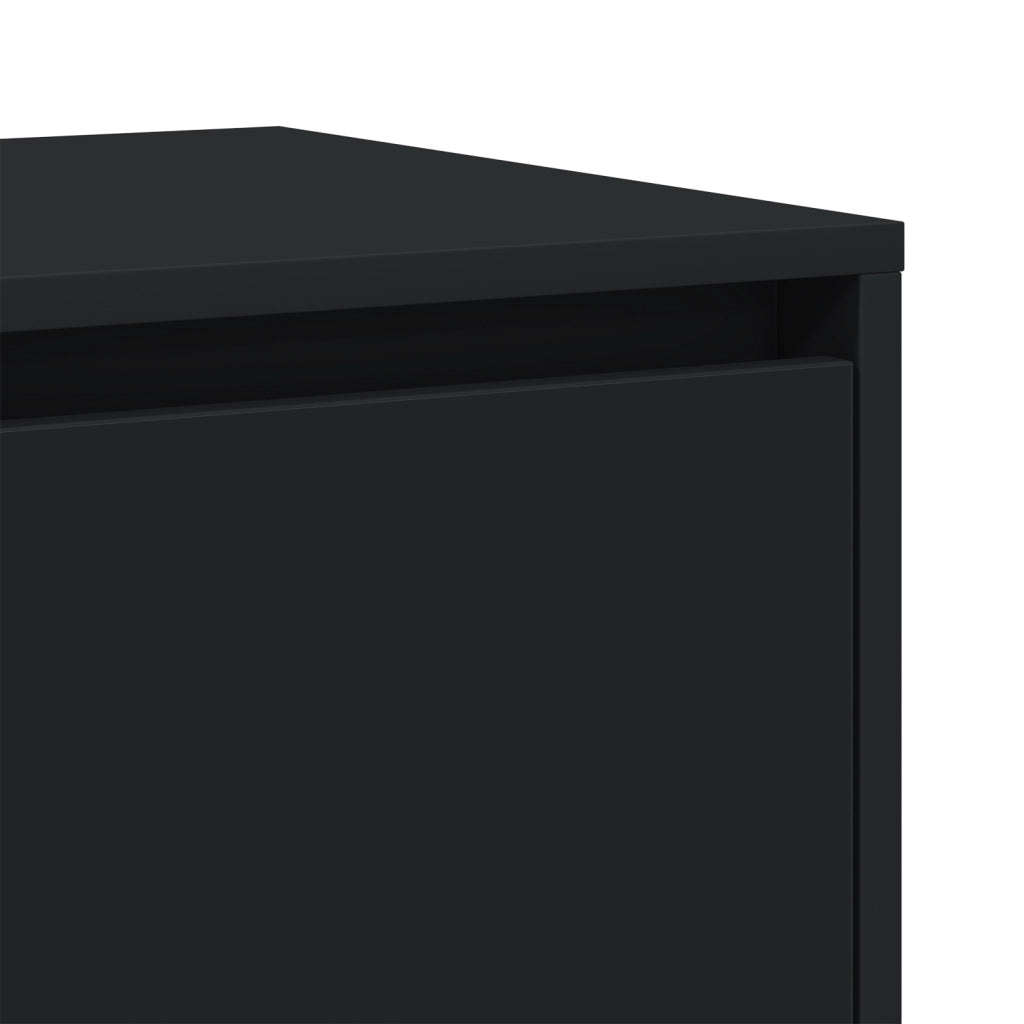 Credenza Nera Nero Legno ingegnerizzato 120 x 41 x 75 cm