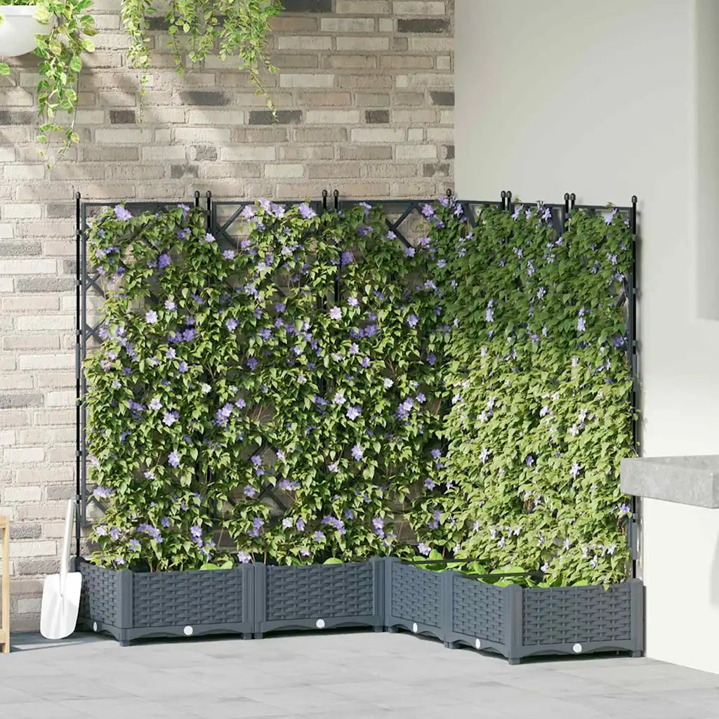Vaso da giardino 5 pcs Grigio Chiaro 120 x 120 x 125,5 cm 42002888