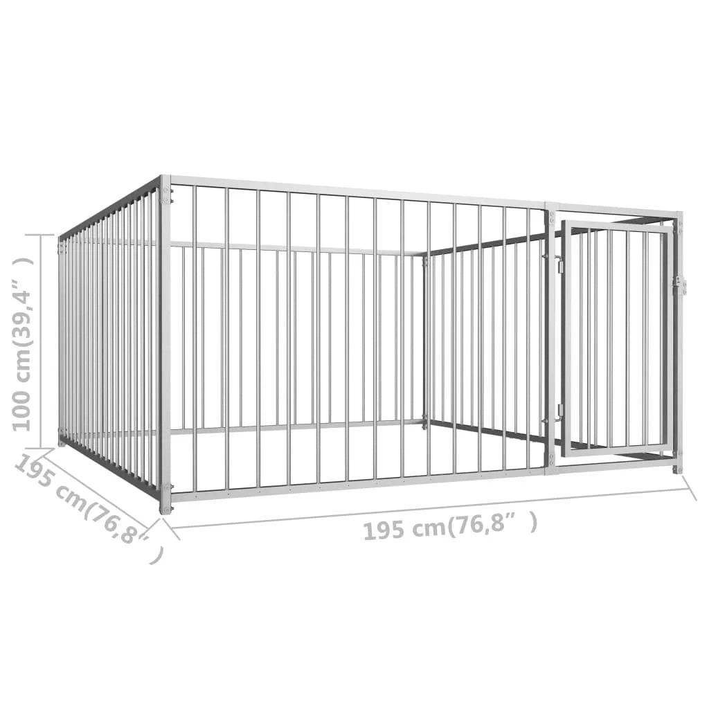 Cuccia da esterno gabbia recinto per animali box per cani da esterno 100 cm 02_0000344