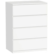Cassettiera 4 Cassetti Senza Maniglie Design Moderno ¨C zephmum ¨C Bianco 60x40x80 cm
