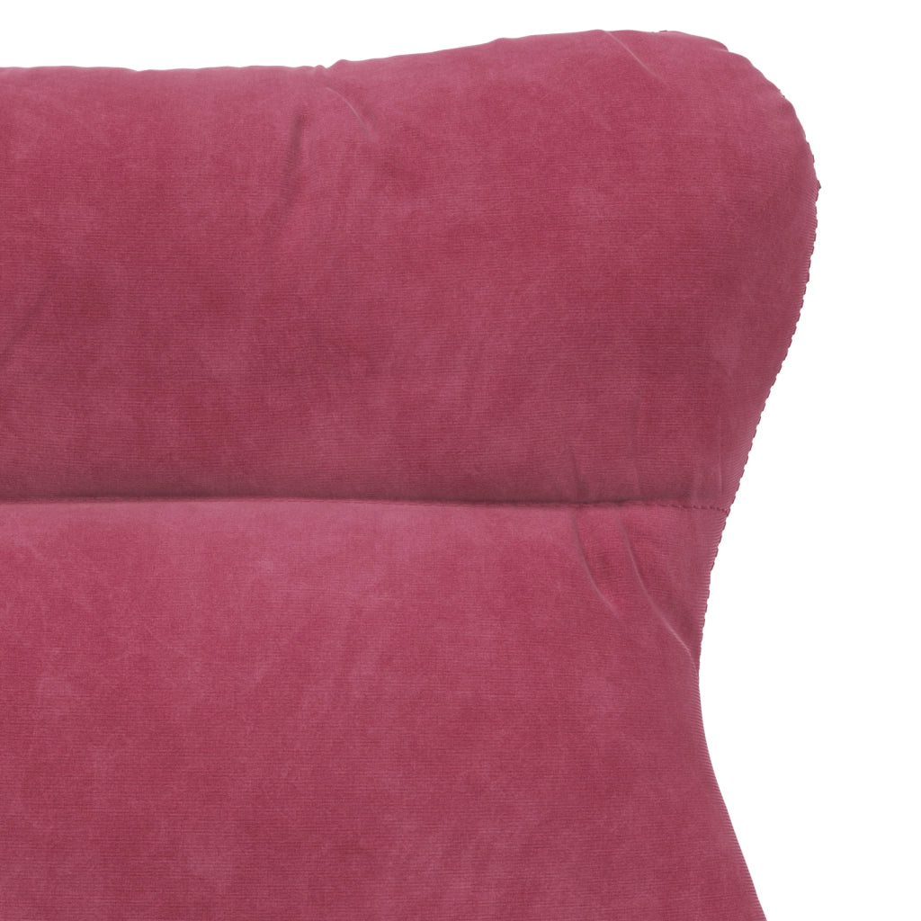 Poltrona Rilassante Velluto Rosso Vino