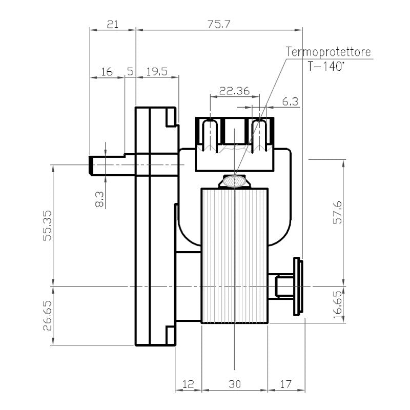 Ricambistufeapellet Motoriduttore per stufa a pellet KENTA K9115068 2 RPM Albero da 9,5mm motore per carico pellet Made in Italy