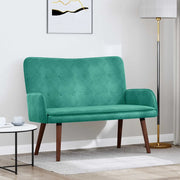 Sofa a Due Posti Turchese 115 x 61 x 87 cm Velluto