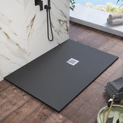 Piatto doccia 70x90cm in marmoresina nero effetto pietra | Kos