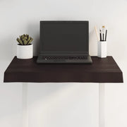 vidaXL Piano Tavolo Marrone Scuro 60x50x(2-6)cm in Rovere Non Trattato