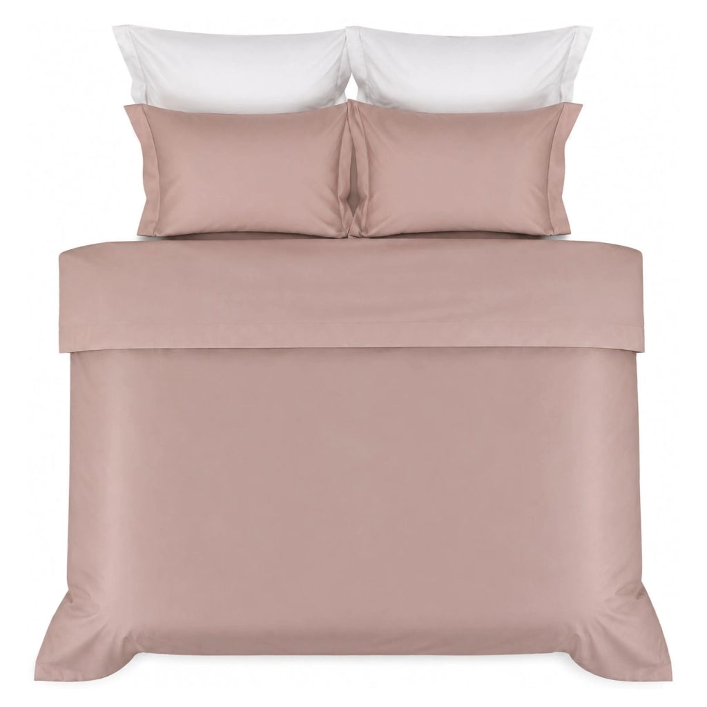 Ropasato, Copripiumino Matrimoniale Federa Inclusa, 260x200 cm Rosa
