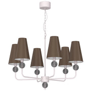 Lampadario Grenada 6xE14 cashmere marrone Luminex