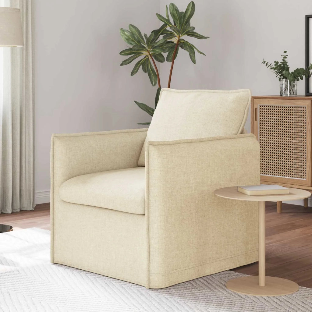 Divano | Divano da soggiorno | Sofa Crema 75 x 82 x 85 cm Tessuto