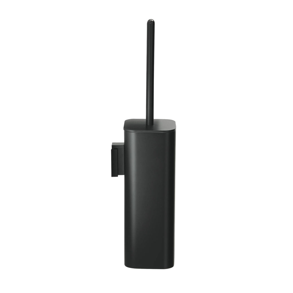 Scopino WC con ciuffo in setole da muro in ottone, acciaio inox e Cromall 3233-03 Gedy serie OUTLINE Nero Opaco