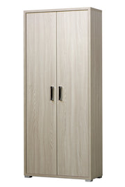 3281OLM Armadio montato due ante con cassetto interno con tre ripiani removibili finitura olmo 75,3 L x 175 h x 33 P