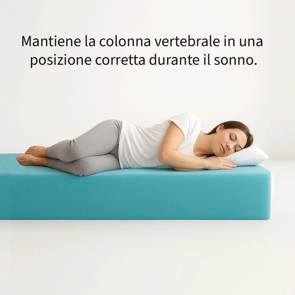 Materasso ortopedico semi rigido Piazza e Mezzo 120x200 in Water Foam ALTO 20 Cm. Materasso di base robusta con Rivestimento anallergico sfoderabile. Materasso Made in Italy 100%