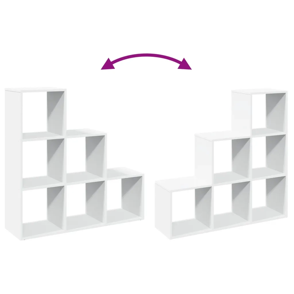 Libreria divisoria a 3 ripiani bianca 99x29x99 cm in legno ingegnerizzato 857958