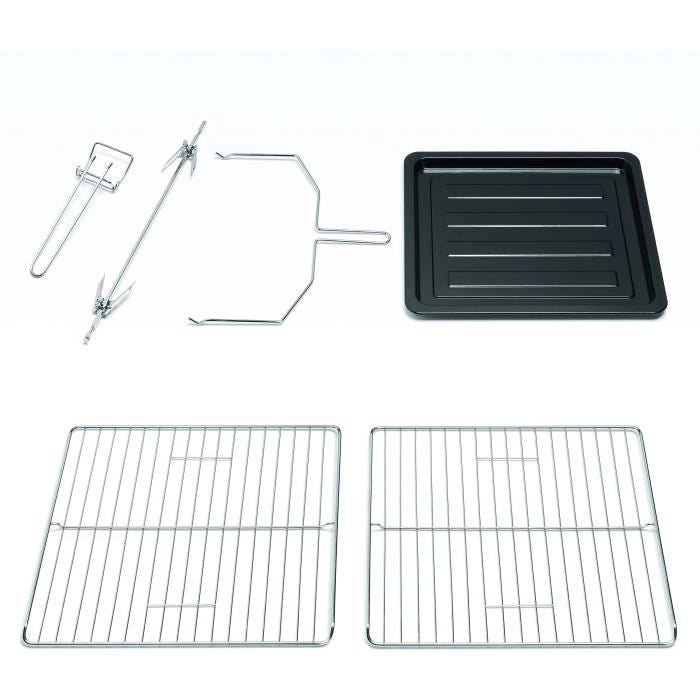 BRANDT FC469MUB - Mini-Forno 46 litri - 1800W - Multifunzioni - Termostato regolabile 230C - Timer 120min - Alluminio - Nero
