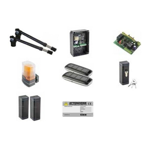 KIT AUTOMAZIONE PER CANCELLI A BATTENTE GIBIDI KIT AGO400 K160/BFSLT AUTOMATISMI