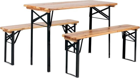 Set di giardino in legno per balcone da 5 pezzi
