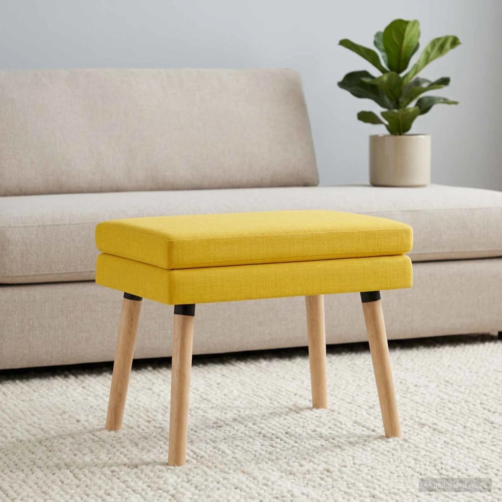 Panchina a doppio strato Giallo Chiaro 60 x 40 x 46 cm Tessuto 42038427