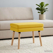Panchina a doppio strato Giallo Chiaro 60 x 40 x 46 cm Tessuto 42038427