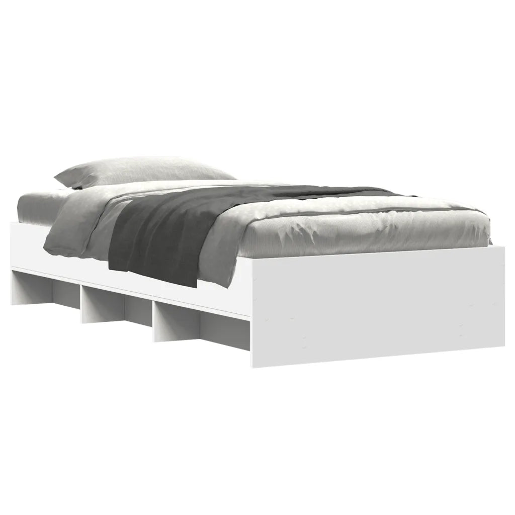 vidaXL Giroletto Bianco 90x190 cm in Legno Multistrato