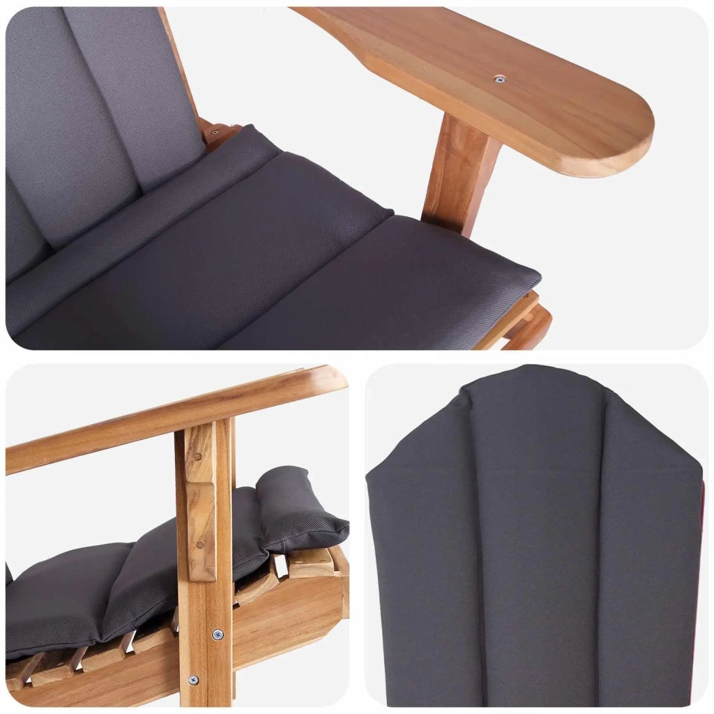 Sedia Adirondack da giardino Naturale Legno di teak solido 42041357