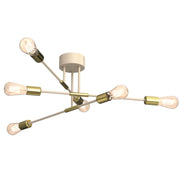 Plafoniera moderna Flame 6xE27 beige oro Luminex