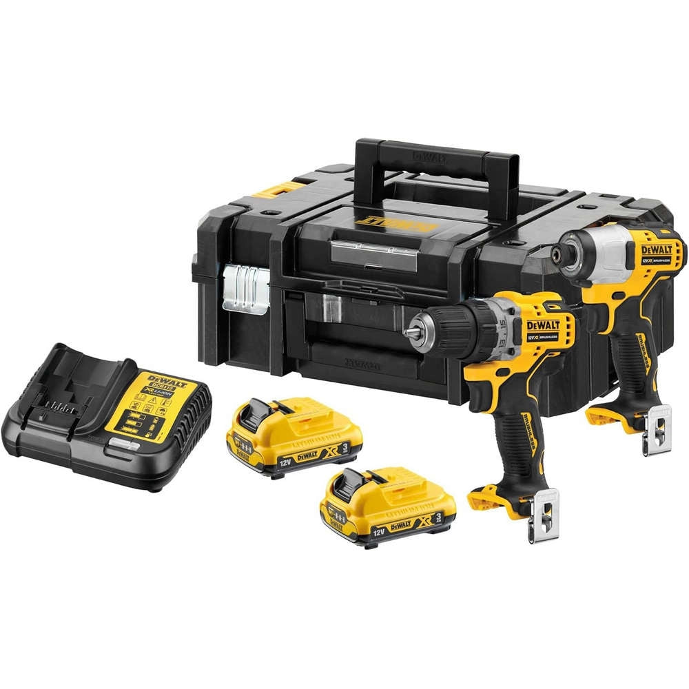 Kit Trapano Avvitatore + Avvitatore a Impulisi e Valigetta 12v 3Ah DeWalt