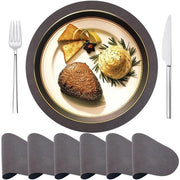 Set di 6 tappeti di plastica per tavolo resistenti al calore, 38,2 cm, con sottopanchine per caffè impermeabili, per decorazioni da tavola, interno e esterno, per 6 pezzi.