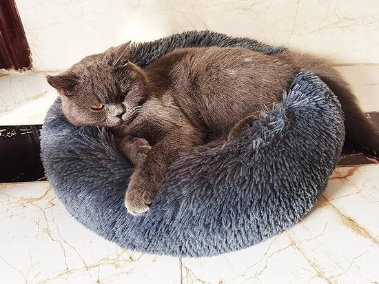 Cuscino per gatti, letto per gatti, pieghevole, per gatti o cani più piccoli, morbido, peloso piuma sintetica