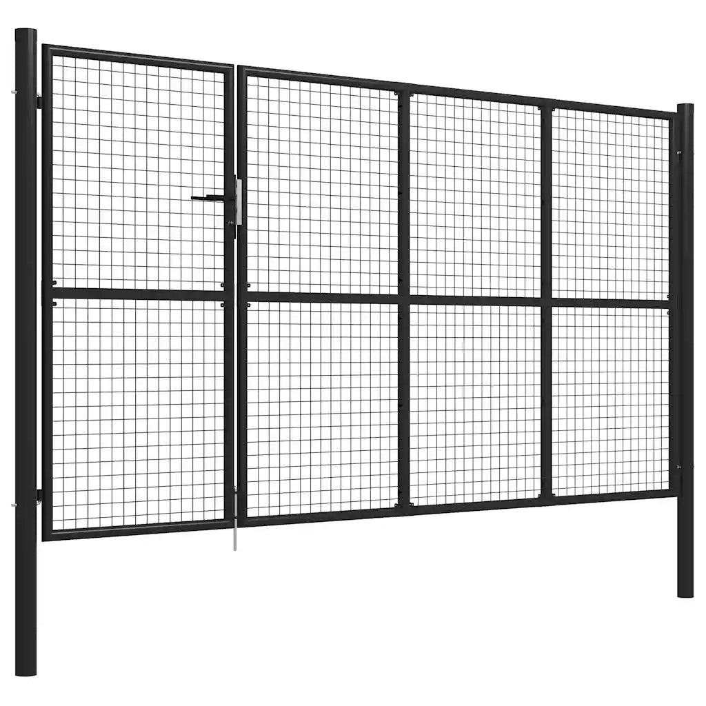 Cancello di Recinzione in Acciaio 350x150 cm Antracite