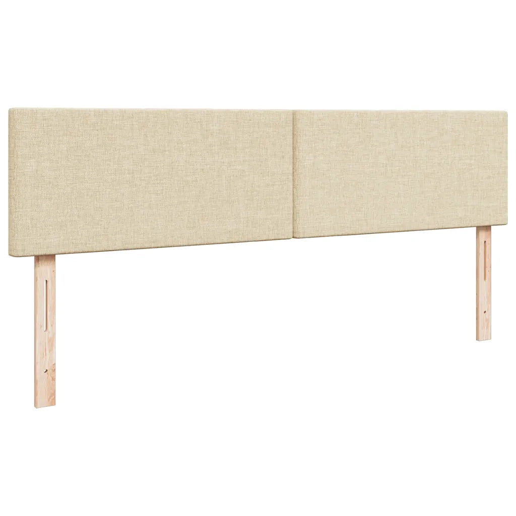 vidaXL Struttura Letto Pouf con Materasso Crema 180x200 cm in Tessuto