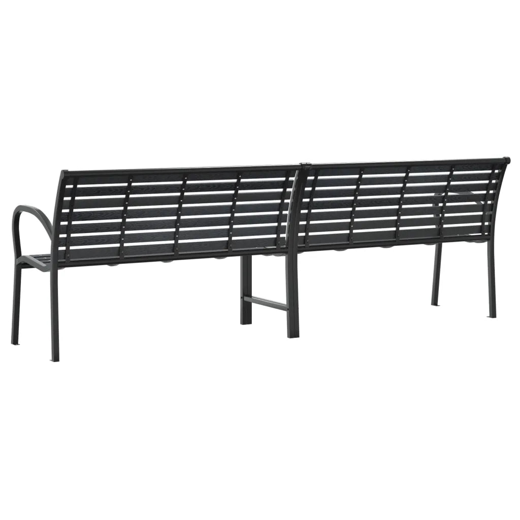 Panchina da Giardino | Panca da Giardino Doppia 231 cm in Acciaio e WPC