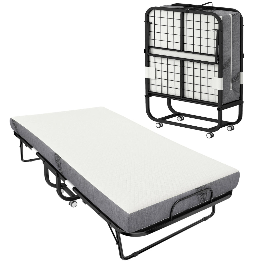 Letto singolo pieghevole con materasso ¨C zephmum ¨C bianco 200x80 cm