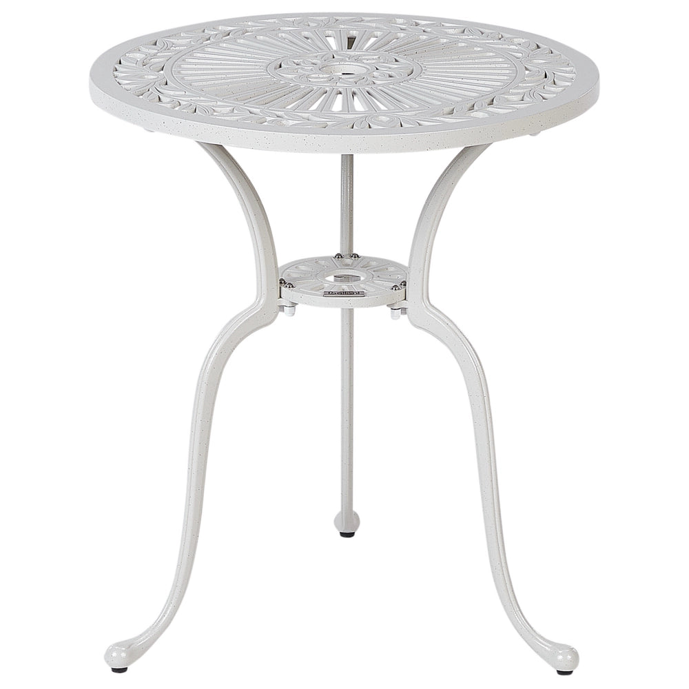 Tavolo da pranzo da giardino Bianco sporco Alluminio Rotondo ø 61 cm Outdoor Vintage