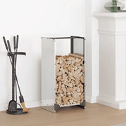 Rastrelliera per Legna da Ardere 40x30x80 cm in Acciaio Inox 864235