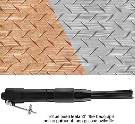 Rimozione aghi - Effettivo contro ruggine e vernice - 32,5 cm - Acciaio di carbonio - Per uso professionale - Versione 12 aghi