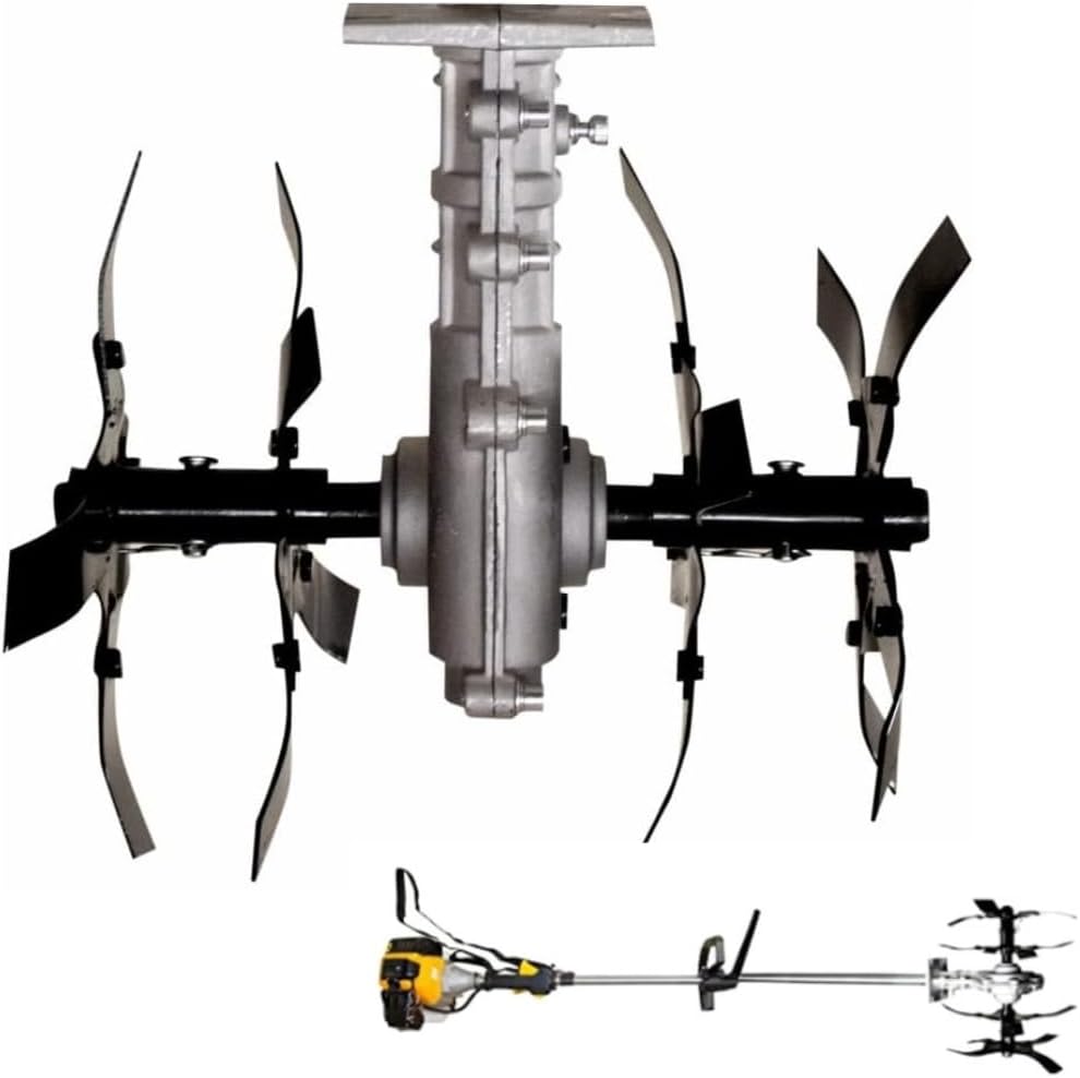 Gruppo Zappette per Decespugliatore e Motozappa, Fresa con Ingranaggio a 9 Denti, Tubo Ø26 mm - Strumenti Professionali per Orti e Giardini