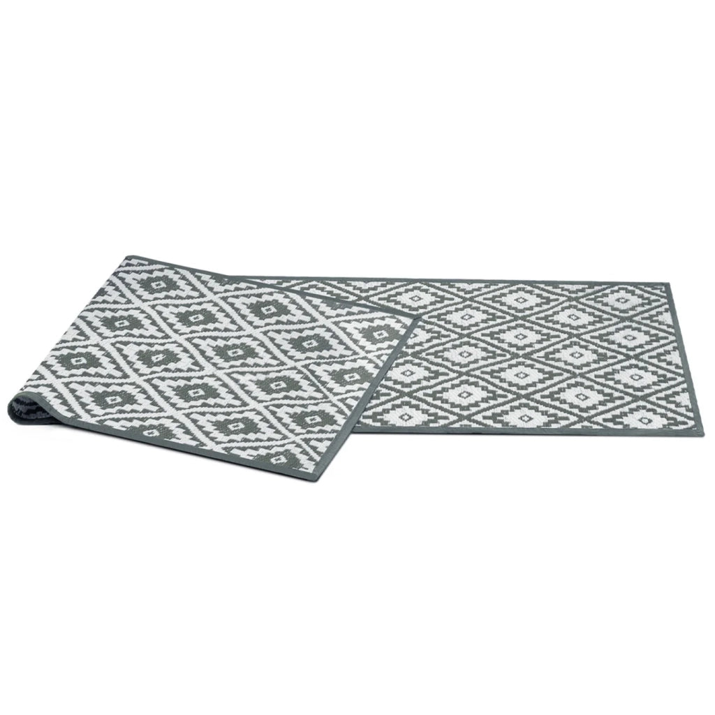 IDMarket - Tappeto per esterni BAHAMAS grigio 80 x 250 CM