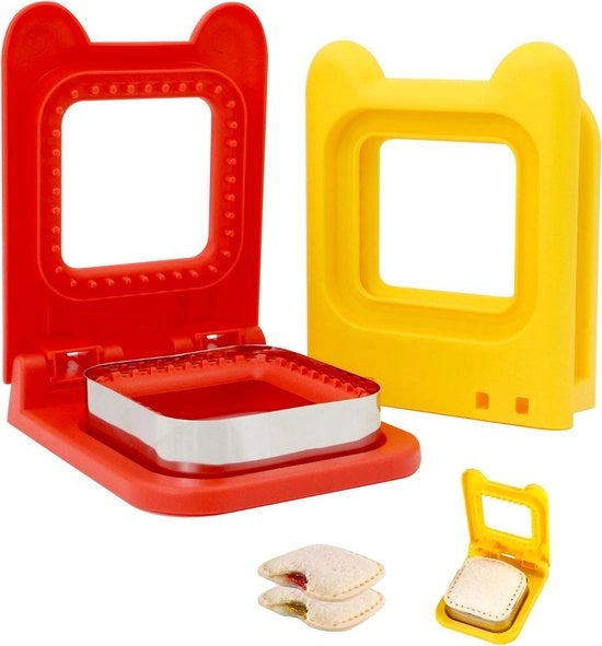 Taglieri per panini in acciaio inossidabile con sacchetti in plastica per pane baguette biscotti bento rosso giallo