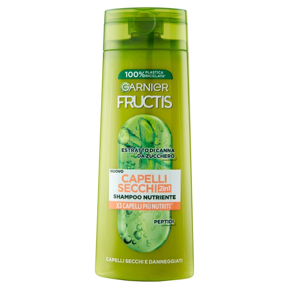 GARNIER FRUCTIS SET 3 PZ SHAMPOO 250 ML L'UNO PER CAPELLI SECCHI E DANNEGGIATI  2IN1 NUTRIENTE X3 CAPELLI PIU NUTRITI