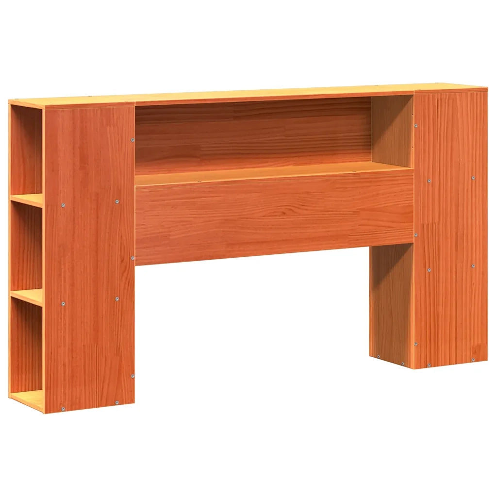 Letto Libreria senza Materasso Marrone Cera 135x190 cm in Pino 3321863