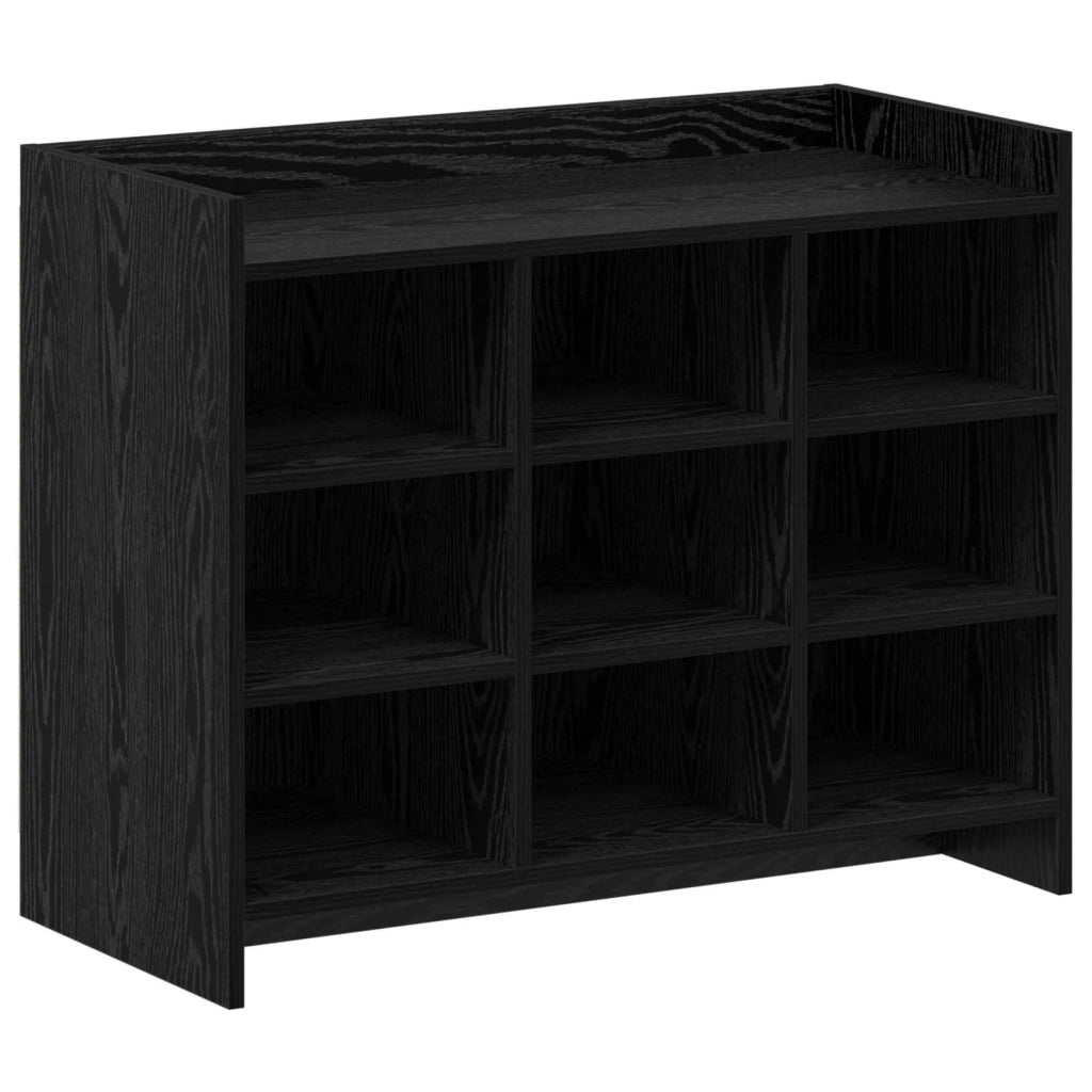 Mobile per scarpe Rovere Nero 85 x 39,5 x 70 cm 8011364
