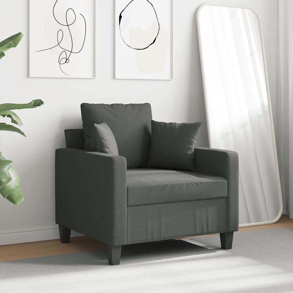 Poltrona Grigio Scuro 60 cm in Tessuto 359252