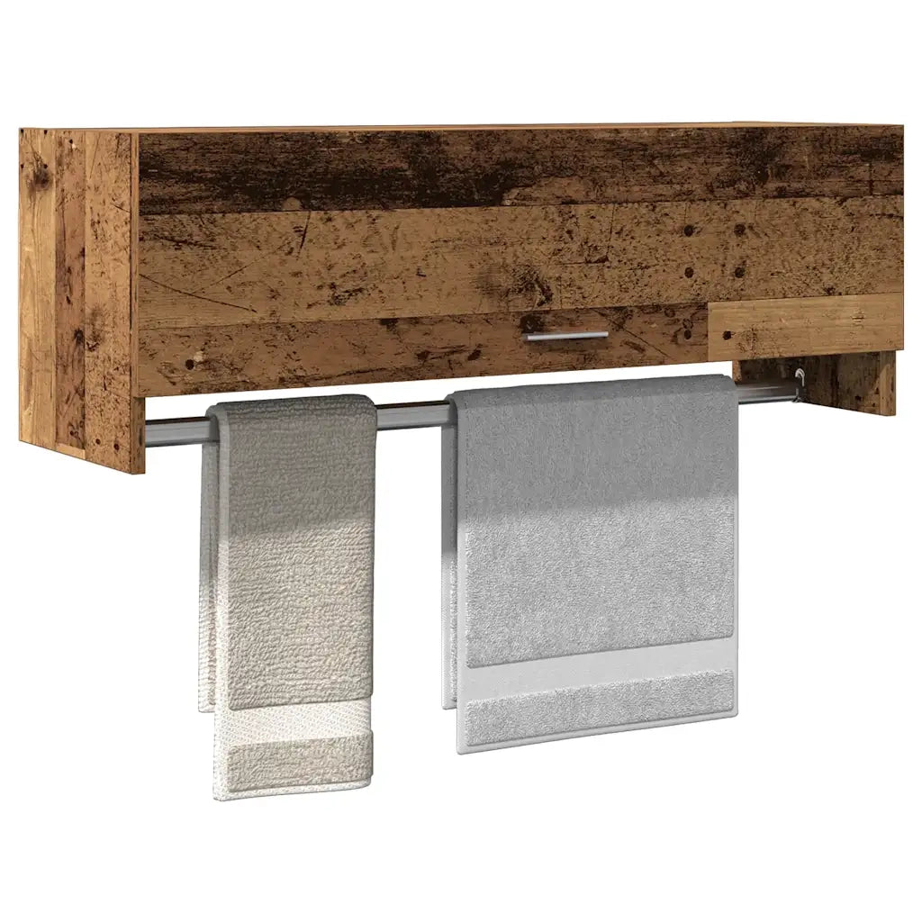 Armadio in Legno Vecchio 100x32,5x35 cm in Legno Multistrato 856616