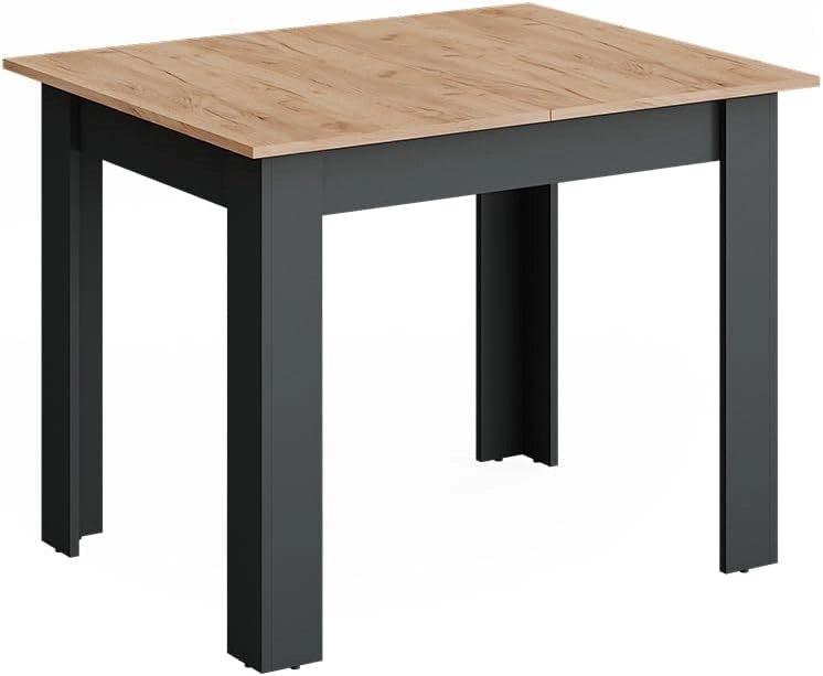 tavolo da pranzo allungabile Repose, Antracite/quercia dorata, 180 x 80 cm Estensibile, per un utilizzo flessibile come tavolo da pranzo o da lavoro