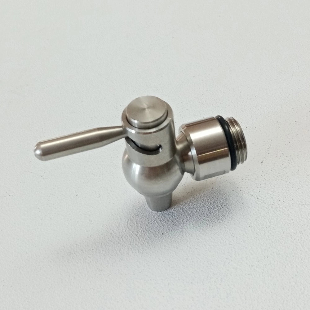 Rubinetto salvagoccia inox a leva per contenitore olio vino miele, diametro 1/2