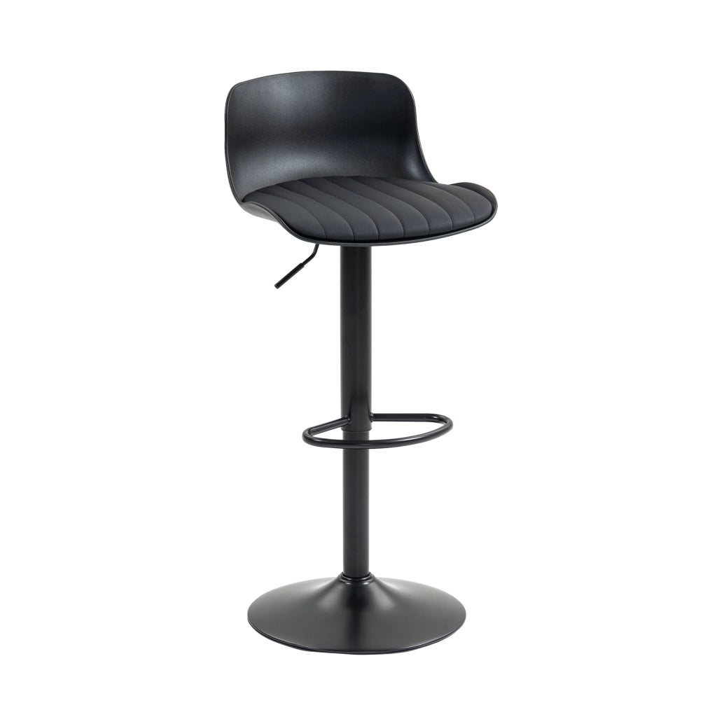 Sgabelli da Bar Regolabili 2 Pezzi ¨C MINIMAL ¨C Seduta in Ecopelle, Schienale in Plastica, Struttura in Metallo