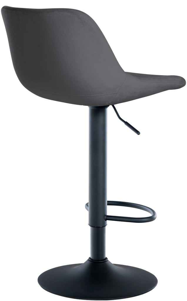 Sgabello da bar 2er Loft grigio scuro,Velluto